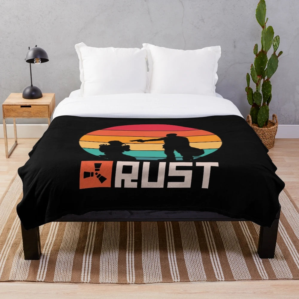 Rust Game Poster The Execution Plush Blanket