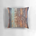 1980s style farmhouse brown barn wood texture pillow