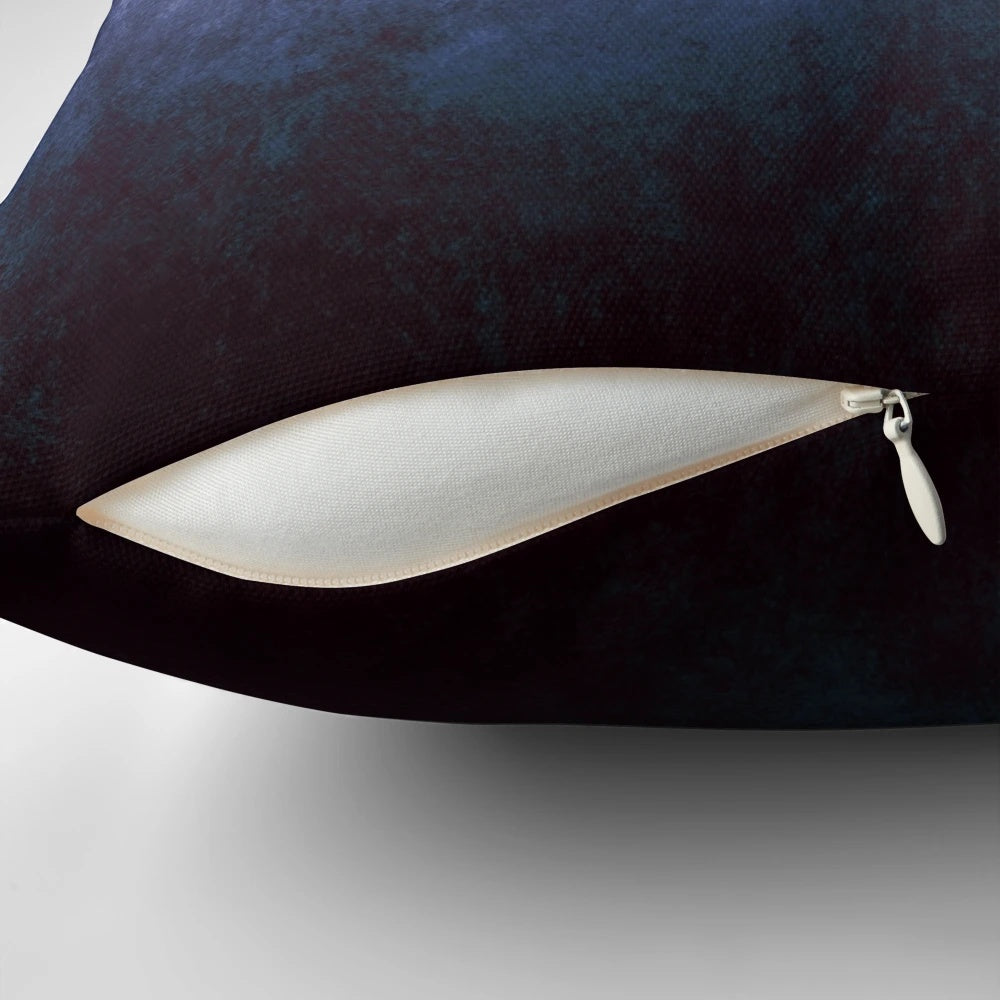 Rustic abstract pillow with a grungy, textured design