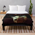 Plush blanket with bull rider, rodeo quotes, and western designs
