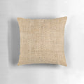 Rustic custom designed pillow with printed burlap pattern