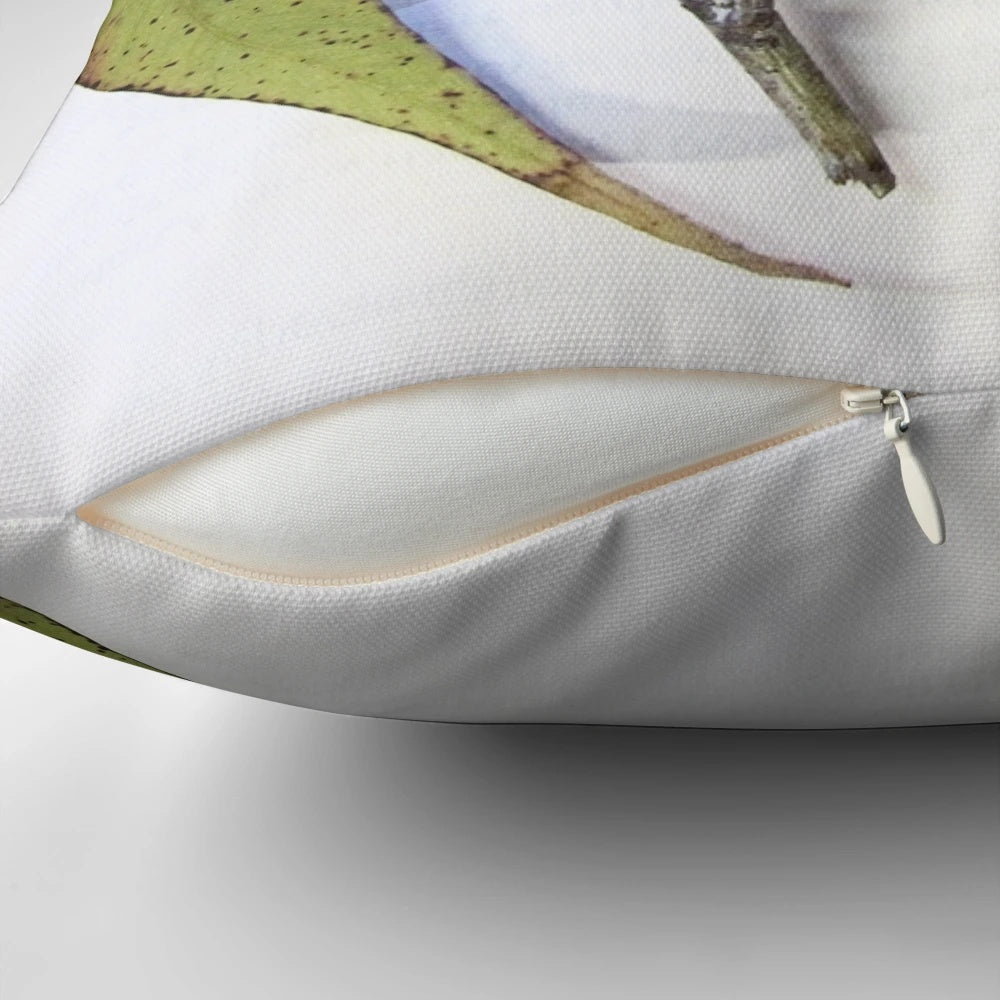 Decorative pillow featuring natural marri eucalyptus leaves and nuts from Western Australia