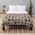 Rustic Quail Pattern Plush Blanket for Cozy Farmhouse Style