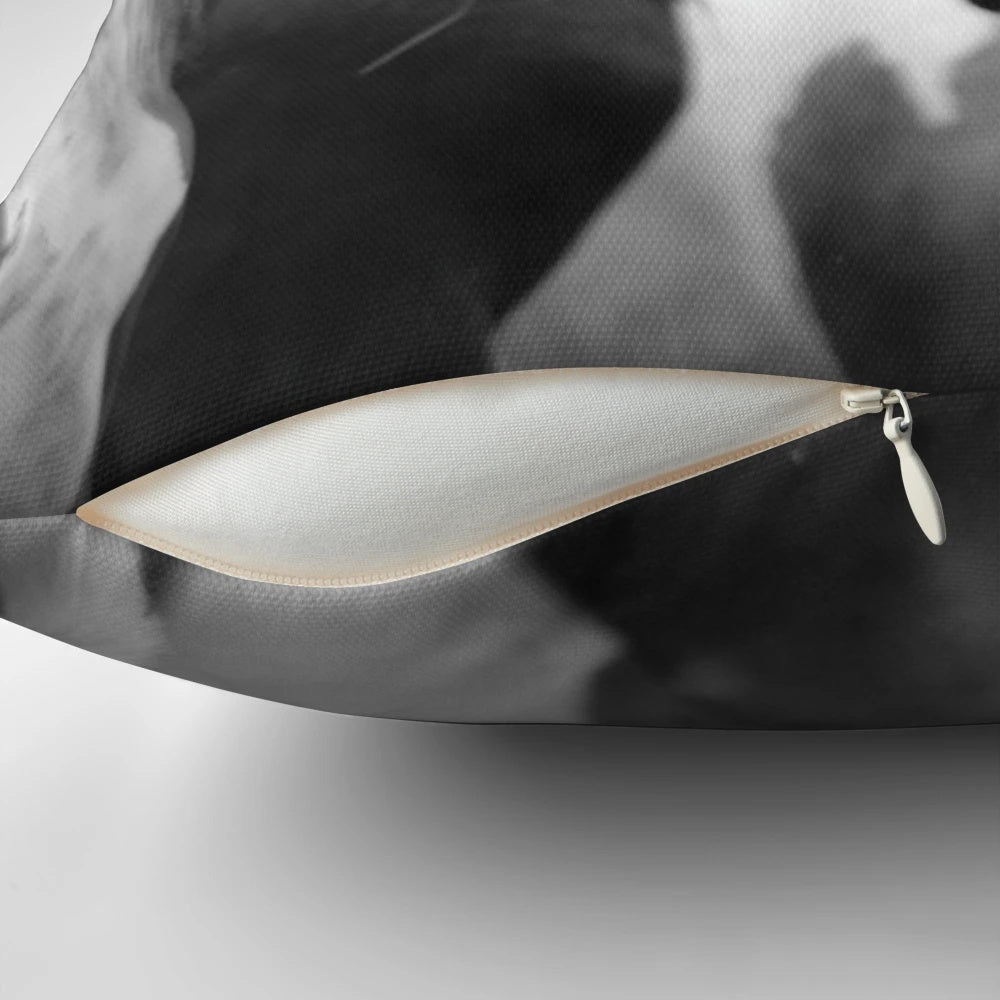 A black and white image of a wild horse, perfect for nature-inspired home decor.