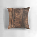 Rustic woodgrain accent pillow with natural wood texture and distressed finish