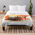 Rusty Art Robot Plush Blanket