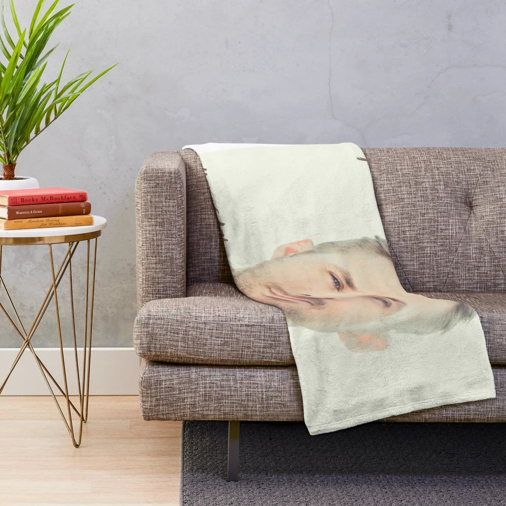 Ryan Gosling inspired plush blanket with "Hey Girl" design