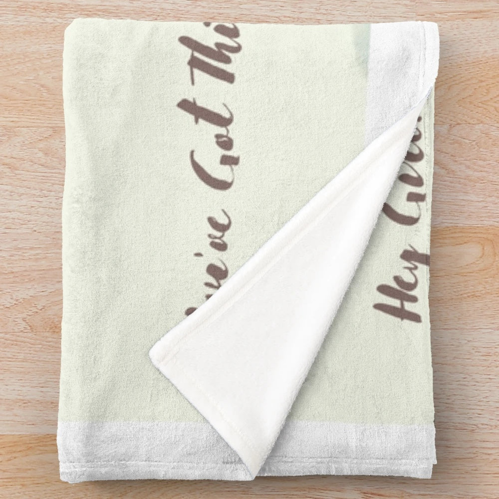 Ryan Gosling inspired plush blanket with "Hey Girl" design