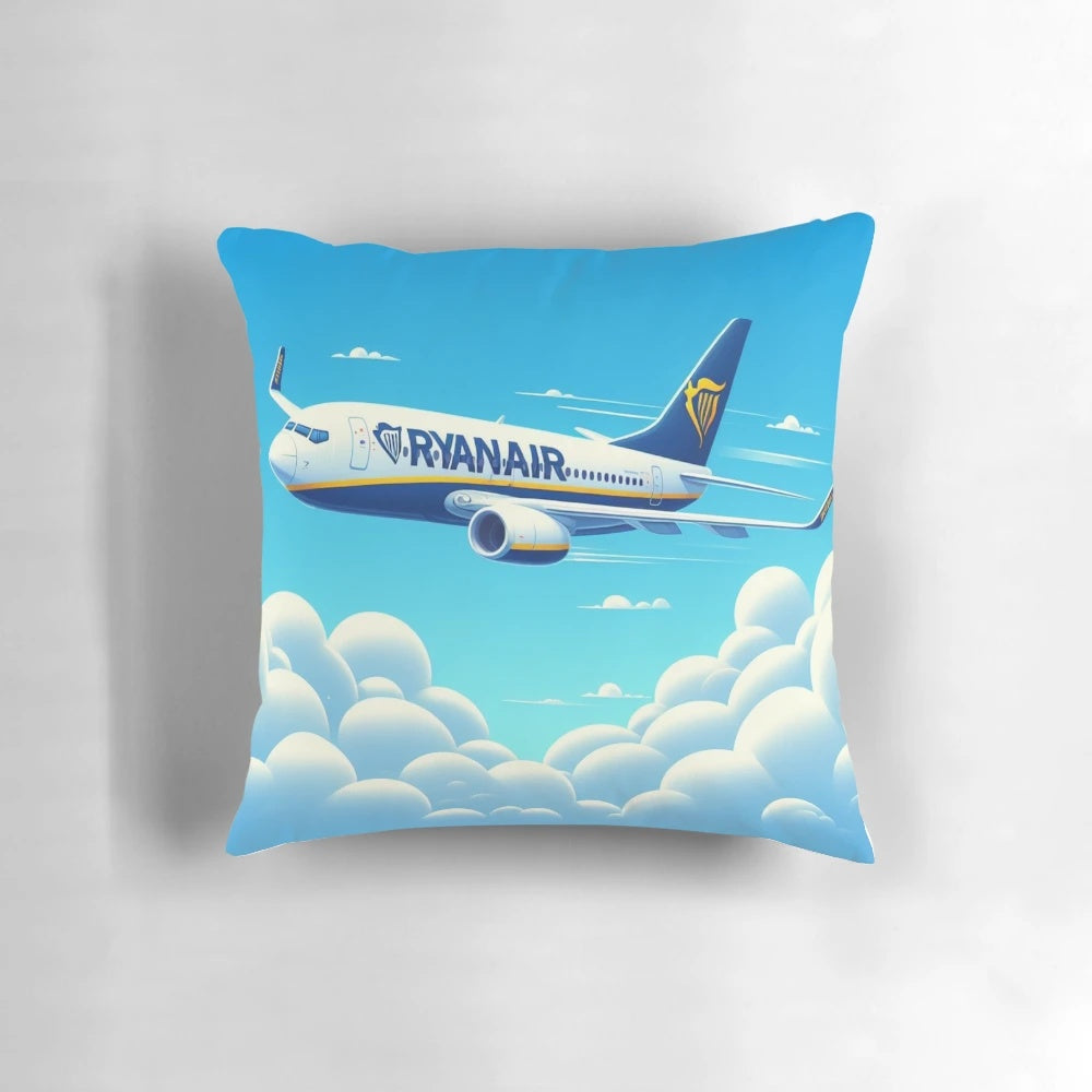 Ryanair 737-800 airplane pillow, perfect for aviation enthusiasts and frequent flyers