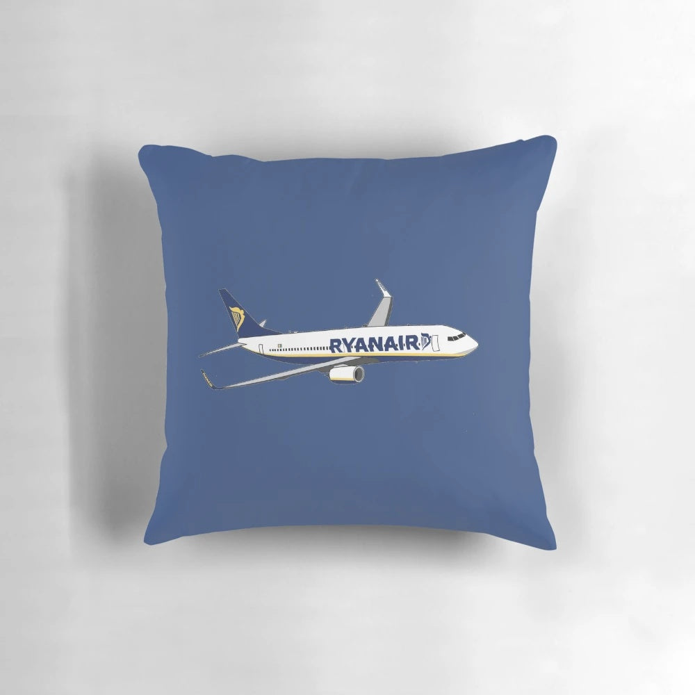 Ryanair travel pillow featuring the airline's iconic livery and logo