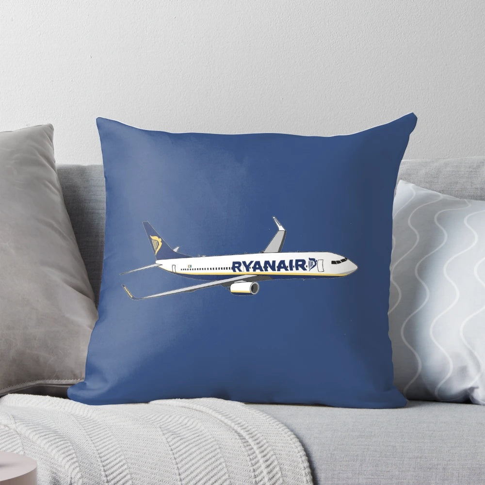 Ryanair travel pillow featuring the airline's iconic livery and logo