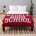 Rydell High Inspired Plush Blanket featuring characters from the classic 1978 film Grease