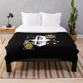 S.A.T.B. inspired plush blanket with a dark, goth-inspired design