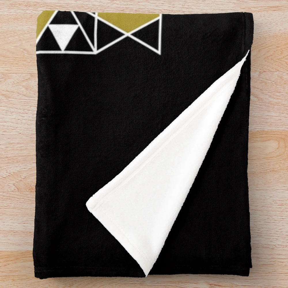S.A.T.B. inspired plush blanket with a dark, goth-inspired design