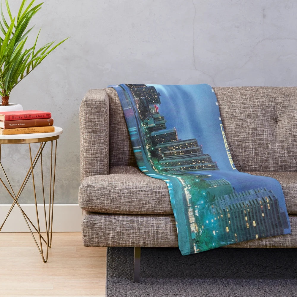 S. KIYOTAKA & OMEGA TRIBE - AQUA CITY (1983) inspired plush blanket