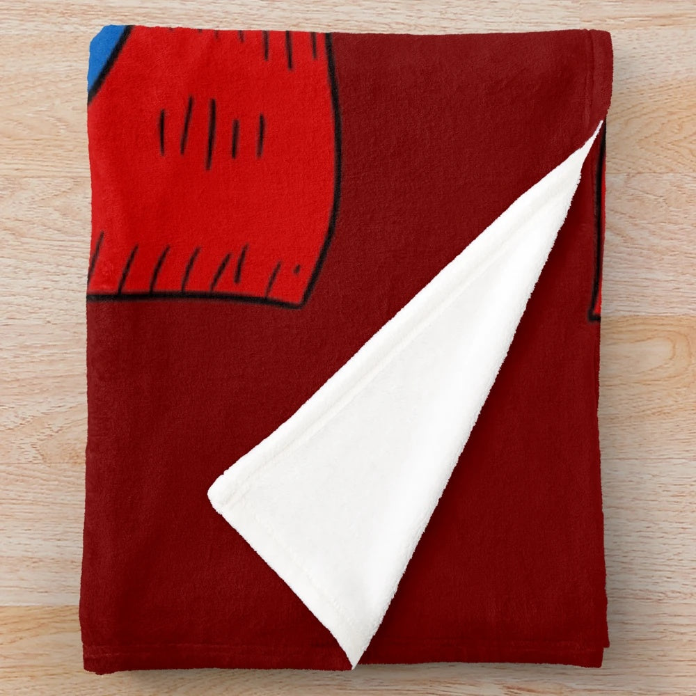 Sámi flag and reindeer design on a plush blanket, representing the indigenous Sámi people and their culture