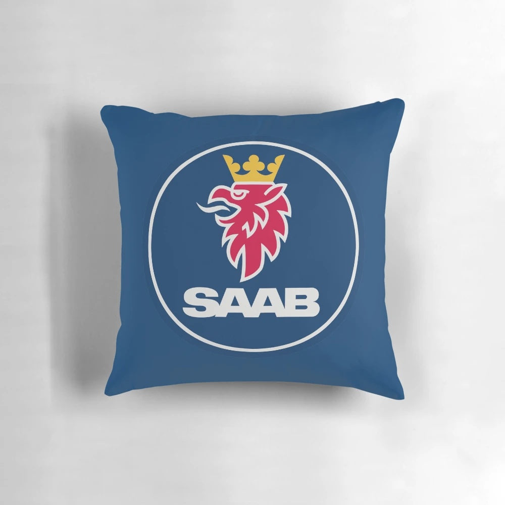 Saab-inspired pillow with jet power and speed design