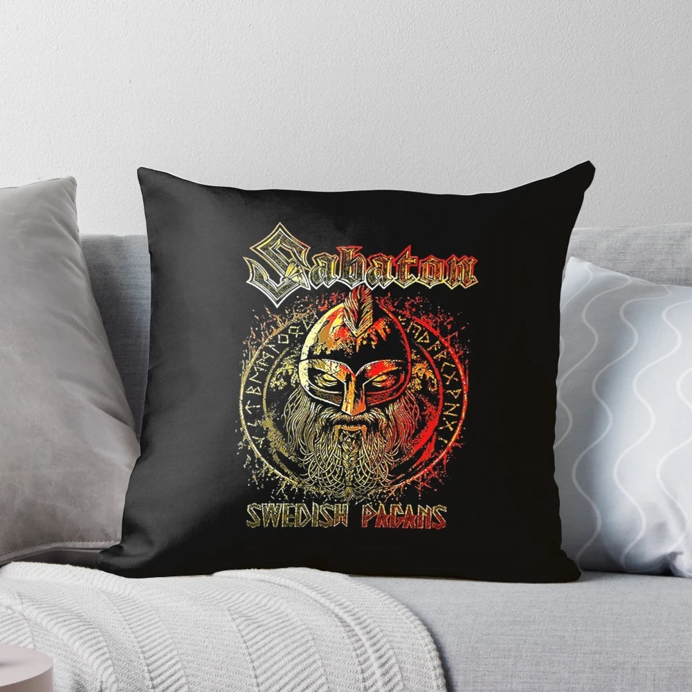 Sabaton Coat of Arms Printed Pillow - Vibrant Military-Themed Decor