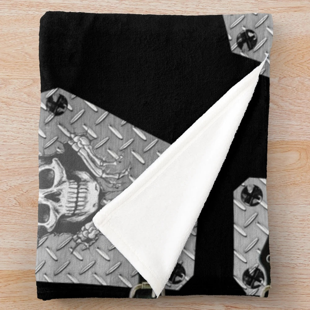 Sabaton-inspired plush blanket with the band's logo and design