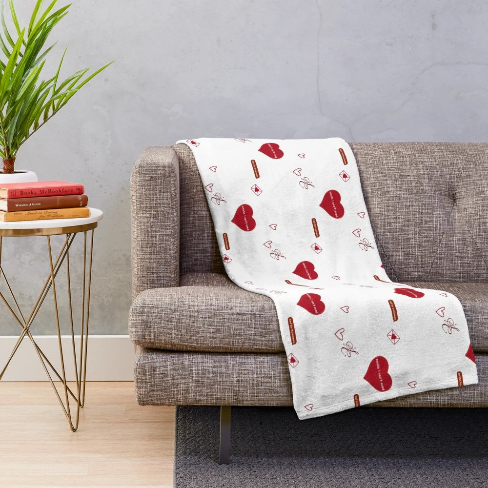 Soft and cozy plush blanket featuring lyrics and aesthetic inspired by Sabrina Carpenter's "Emails I Can't Send