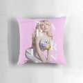 Soft, pink pillow with the name "Sabrina" printed on it, ideal for Sabrina Carpenter fans.