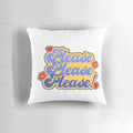 Soft, plush pillow featuring a Sabrina Carpenter "Please Please Please" sticker design