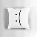 Sad face emoji decorative pillow, a cozy throw pillow featuring a whimsical emoji design for home or bedroom decor.