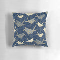 Sadako's Good Luck Cranes Pillow - Delicate Japanese Origami Paper Crane Design