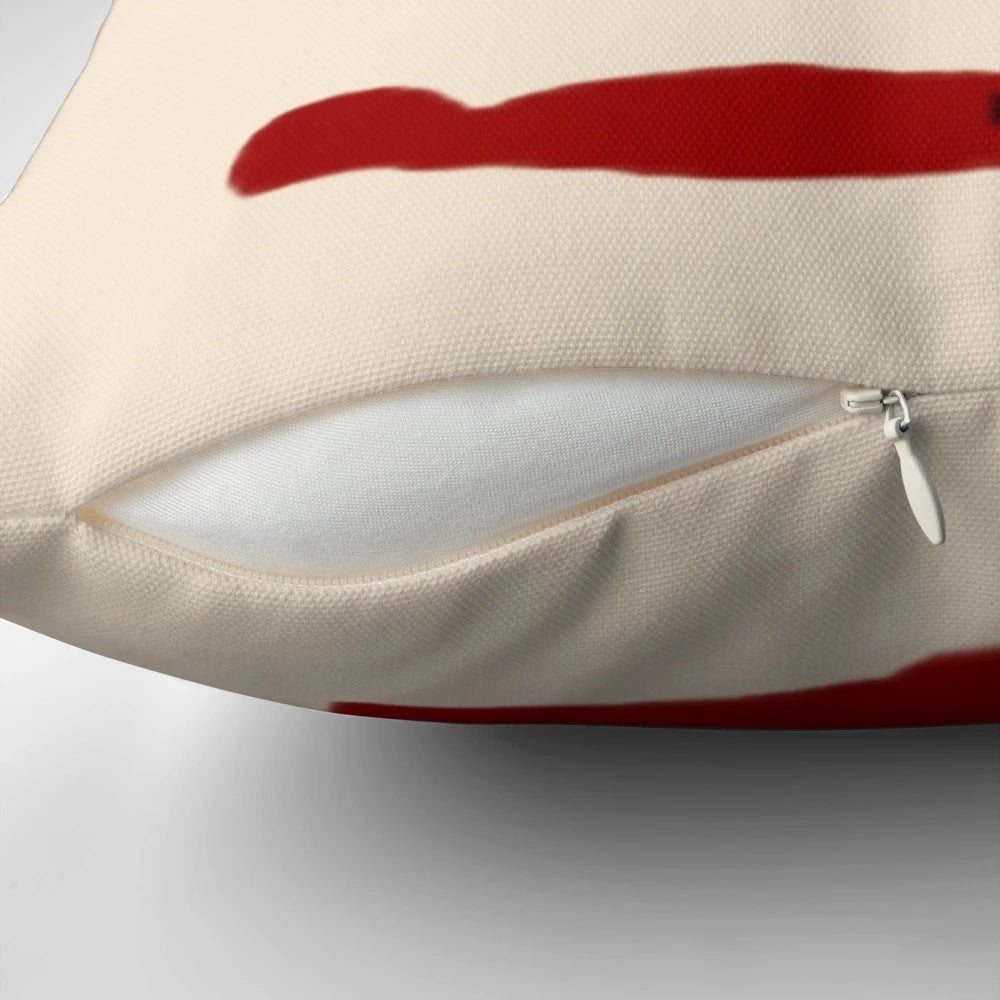 Pillow featuring a satirical diagram of Saddam Hussein's secret underground hiding spot