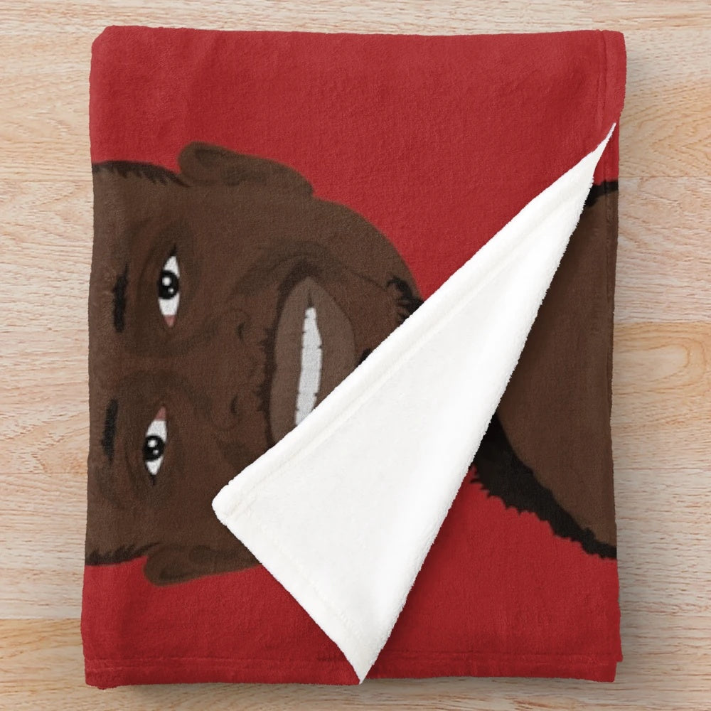 Sadio Mane plush blanket featuring a portrait of the Liverpool FC and Senegal football player