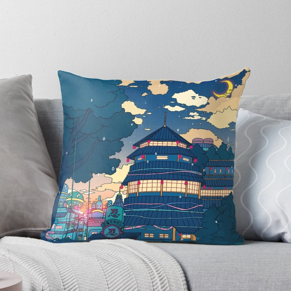 Sadness & Sorrow Anime Aesthetic Vaporwave Pillow