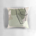 Sage green modern abstract print decorative throw pillow