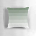 Sage green ombre striped decorative pillow for living room or bedroom