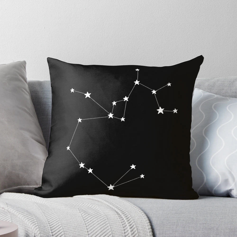 Sagittarius constellation design on a modern, minimalist pillow