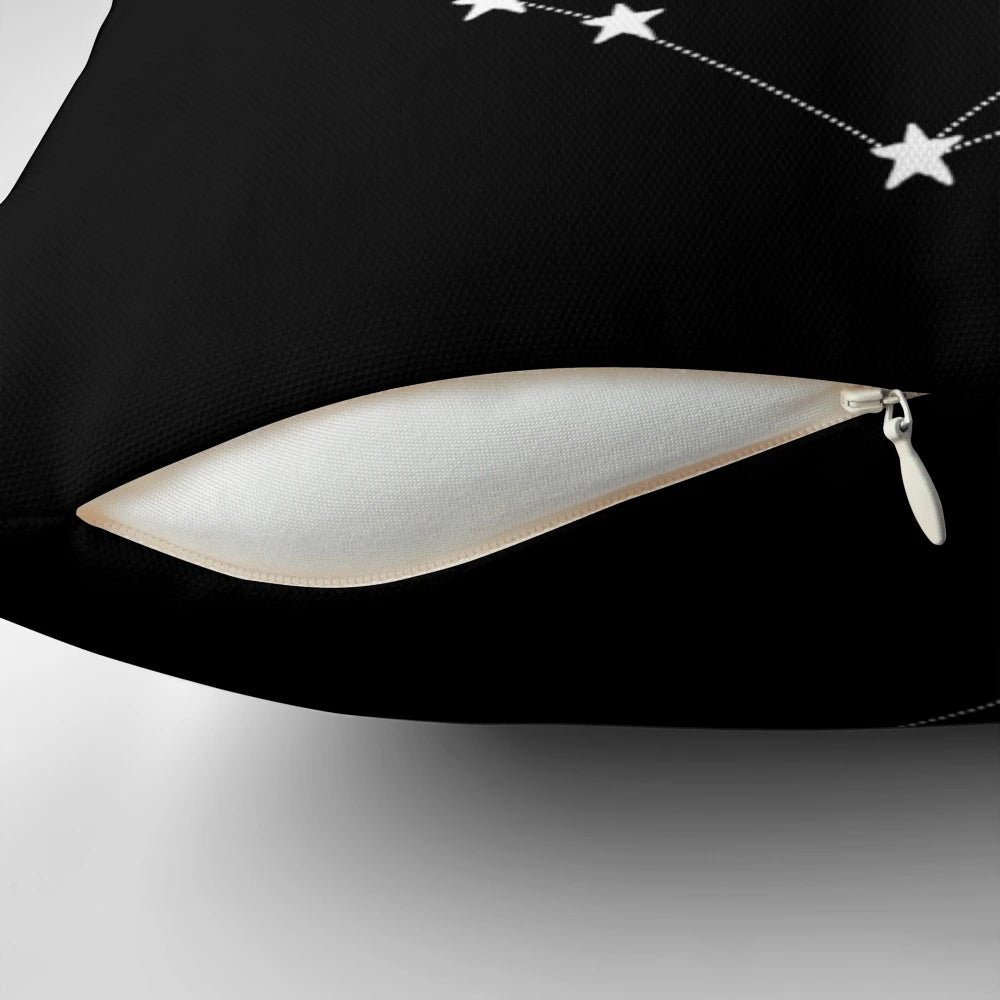 Sagittarius constellation design on a modern, minimalist pillow