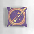 Sagittarius zodiac symbol pillow featuring an adventure-inspired design