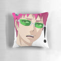 Soft and plush anime pillow featuring the confused face of Saiki Kusuo, the protagonist from the popular manga and anime series "The Disastrous Life of Saiki K.