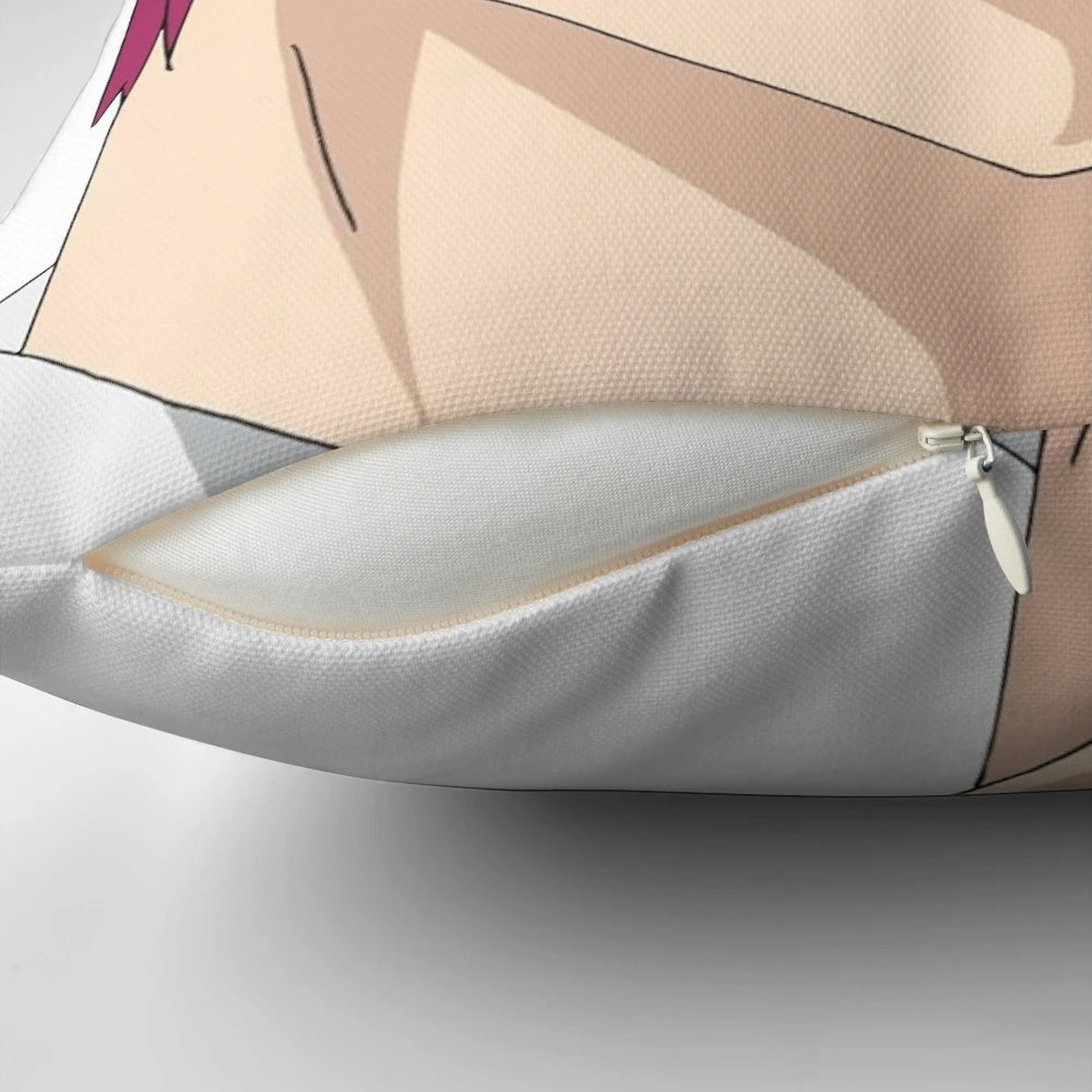 Soft and plush anime pillow featuring the confused face of Saiki Kusuo, the protagonist from the popular manga and anime series "The Disastrous Life of Saiki K.