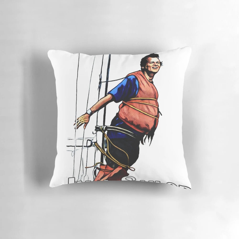 "I'm Sailing" Pillow featuring a scene from the 1991 comedy film "What About Bob?" starring Bill Murray