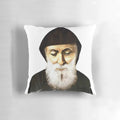 Saint Charbel of Lebanon Pillow, a miraculous holy catholic saint image