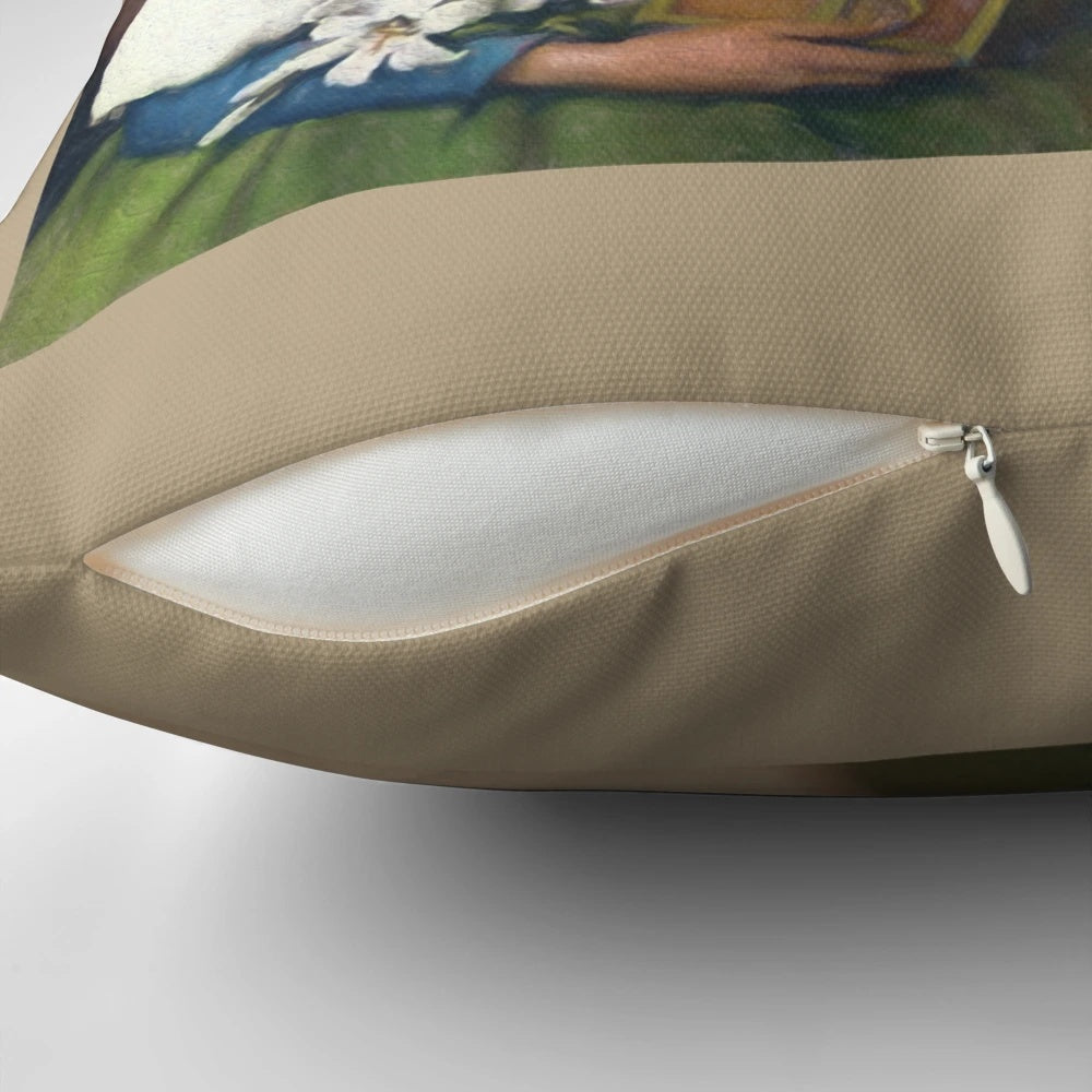 Saint Dymphna Anxiety Relief Pillow - Patron Saint of Those Suffering from Anxiety