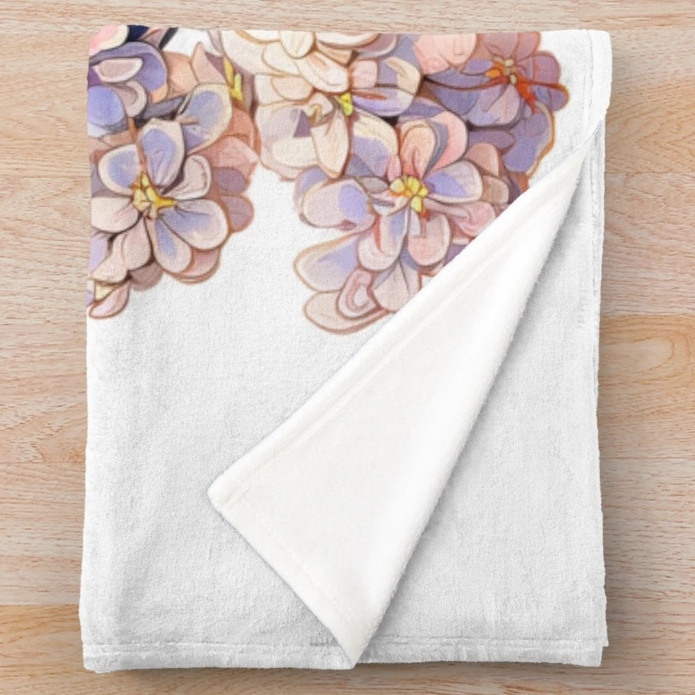 Sakura Cat Inspired Japanese-Style Plush Blanket