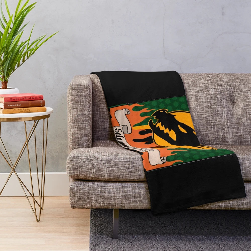 Salamanders-themed plush blanket with the Salamanders chapter banner