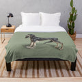 Soft and cozy plush blanket featuring the elegant Saluki dog breed