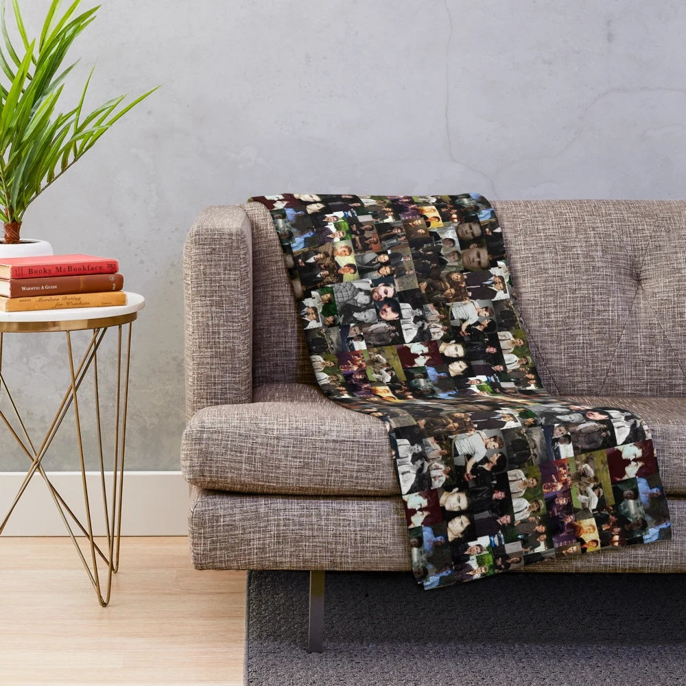 Salvatore Brothers Inspired Plush Blanket with Iconic Lightning Bolt Pattern