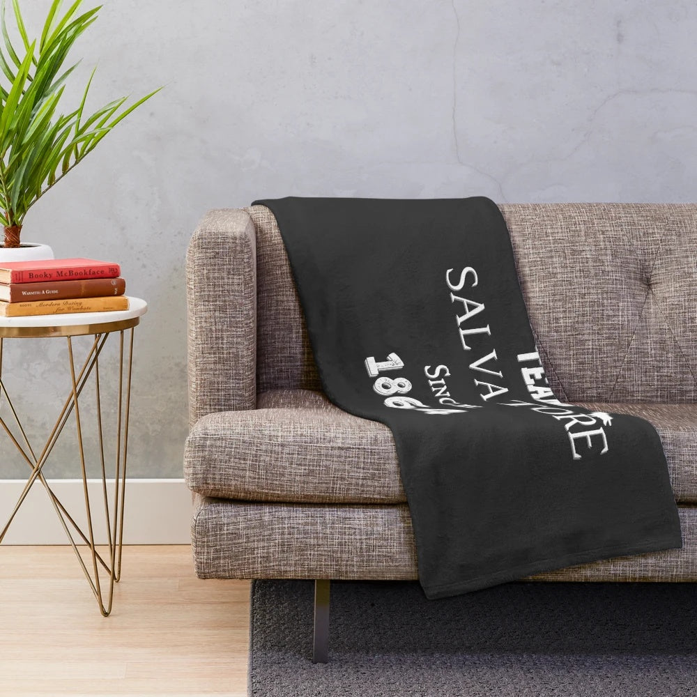 Plush blanket inspired by the Salvatore brothers from The Vampire Diaries