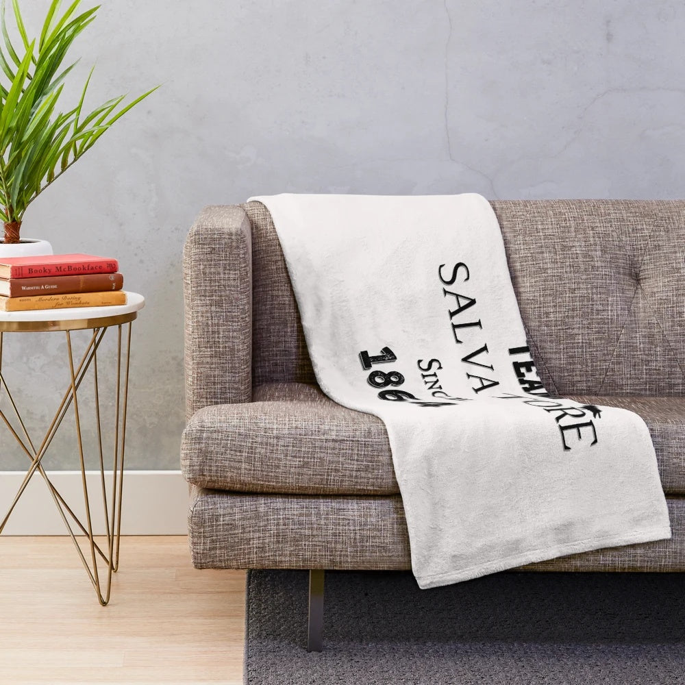 Plush blanket featuring the Salvatore brothers from The Vampire Diaries