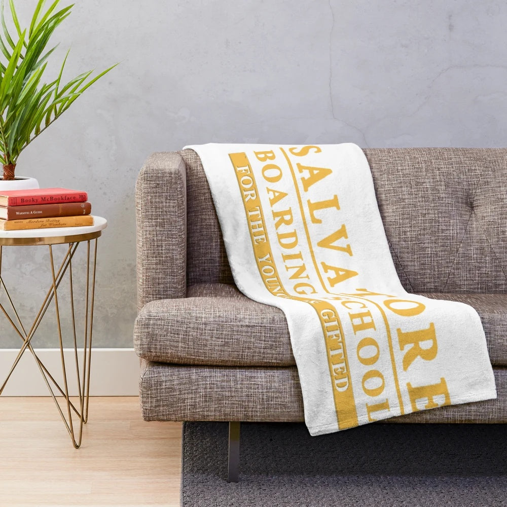 Cozy plush blanket featuring the Salvatore School and Legacies characters