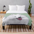 Samoyed Inspired Plush Blanket