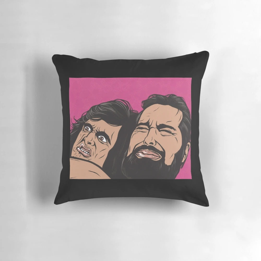 Samurai Cop Fight Scene Pillow - Iconic Moment from 90s Cult Classic